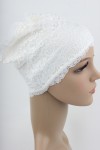 DANTELLİ BANDANA BONE KREM