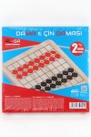 2 Oyun Birden - Dama ve Çin Daması Ahşap Oyunu