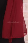 DÜZ RENK ŞİFON ŞAL - BORDO