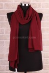 DÜZ RENK ŞİFON ŞAL - BORDO
