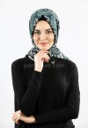 ETNİK DESENLİ ŞAL SİYAH-ZÜMRÜT 38864
