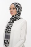 GEOMETRİ DESENLİ PAMUKLU ŞAL 40541