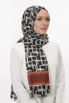 GEOMETRİ DESENLİ PAMUKLU ŞAL 40535