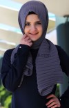 PLİSELİ ŞİFON ŞAL - GRİ