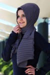 PLİSELİ ŞİFON ŞAL - GRİ