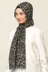 LEOPAR DESENLİ ŞAL SİYAH 40891