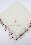 KADİFE BONCUKLU YAZMA KREM 28147
