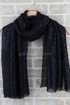 PULLU SİMLİ ŞAL - LACİVERT 39586