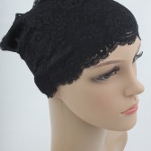 DANTELLİ BANDANA BONE SİYAH