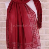 DANTEL TÜL ŞAL - BORDO DANTEL TÜL ŞAL - BORDO