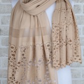 DANTELLİ POLAR ŞAL - BEJ 38270