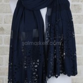 DANTELLİ POLAR ŞAL - LACİVERT 38281 DANTELLİ POLAR ŞAL - LACİVERT 38281