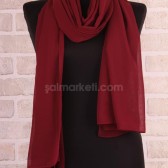 DÜZ RENK ŞİFON ŞAL - BORDO