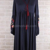 KOLLARI NAKIŞLI PİLELİ TUNİK 34591 KOLLARI NAKIŞLI PİLELİ TUNİK 34591