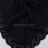 İNCİ ve TAŞ DANTELLİ EŞARP - LACİVERT 38760 İNCİ ve TAŞ DANTELLİ EŞARP - LACİVERT 38760
