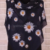 PAPATYA DESENLİ LÜKS İNDİA - LACİVERT