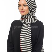 ALWAY ÇİZGİLİ PAMUKLU ŞAL SİYAH 40495 ALWAY ÇİZGİLİ PAMUKLU ŞAL SİYAH 40495