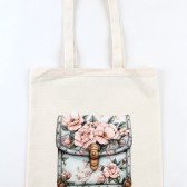 ÇANTA DESENLİ BASKILI HAM BEZ ÇANTA