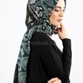 ETNİK DESENLİ ŞAL SİYAH-ZÜMRÜT 38864 ETNİK DESENLİ ŞAL SİYAH-ZÜMRÜT 38864