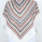 FLAMLI İP ÇEKME EŞARP - KREM 40871 FLAMLI İP ÇEKME EŞARP - KREM 40871