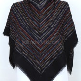 FLAMLI İP ÇEKME EŞARP - SİYAH 40868 FLAMLI İP ÇEKME EŞARP - SİYAH 40868