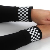 Geniş Damalı, Kaliteli Penye Kolluk - Siyah Geniş Damalı, Kaliteli Penye Kolluk - Siyah