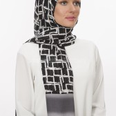 GEOMETRİ DESENLİ PAMUKLU ŞAL 40541