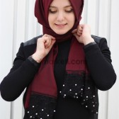 İNCİ DANTELLİ ŞAL BORDO İNCİ DANTELLİ ŞAL BORDO