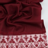 İNCİ DANTELLİ ŞAL BORDO 41221 İNCİ DANTELLİ ŞAL BORDO 41221