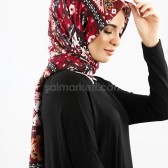 KİLİM DESENLİ ŞAL SİYAH-BORDO 38875 KİLİM DESENLİ ŞAL SİYAH-BORDO 38875