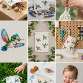 KUŞ DESENLİ BASKILI BEZ KESELER