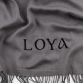 LOYA LOGO NAKIŞLI KALIN PASHMİNA ŞAL