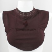 KAHVE - YARIM DANTELLİ TESETTÜR BOYUNLUK 28691 KAHVE - YARIM DANTELLİ TESETTÜR BOYUNLUK 28691