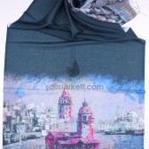 DİJİTAL BASKILI POLİVİSKON ŞAL AÇIK LACİVERT 29796 DİJİTAL BASKILI POLİVİSKON ŞAL AÇIK LACİVERT 29796
