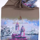 DİJİTAL BASKILI POLİVİSKON ŞAL HAKİ YEŞİL 29801 DİJİTAL BASKILI POLİVİSKON ŞAL HAKİ YEŞİL 29801