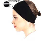 SİLİKONLU KAYMAZ BANDANA - SİYAH 39930