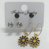 Siyah Papatya Küpe 3 lü Set 981 Siyah Papatya Küpe 3 lü Set 981