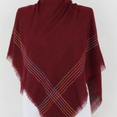 ÇİZGİ DOKUMA FLAMLI EŞARP BORDO 42084 ÇİZGİ DOKUMA FLAMLI EŞARP BORDO 42084
