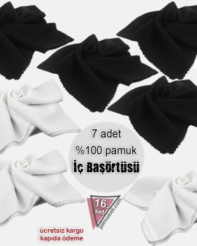 7 Adet %100 Pamuk İç Başörtüsü
