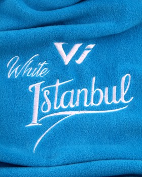 WHİTE İSTANBUL-YAT KİRALAMA LOGO NAKIŞLI POLAR ŞAL