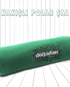 APLİKELİ LOGO NAKIŞLI POLAR ŞAL