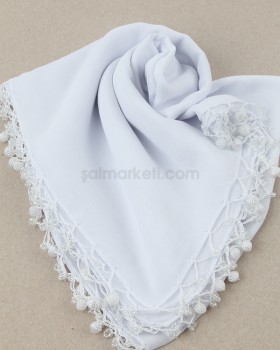 BÖĞÜRTLEN BONCUKLU YAZMA - BEYAZ 