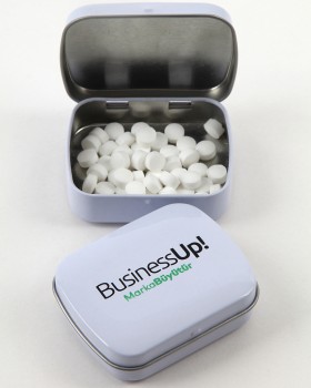 BUSİNESSUP! LOGO BASKILI METAL KUTUDA NANE ŞEKERİ