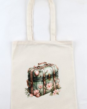ÇANTA DESENLİ BASKILI HAM BEZ ÇANTA