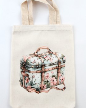 ÇANTA DESENLİ BASKILI HAM BEZ ÇANTA