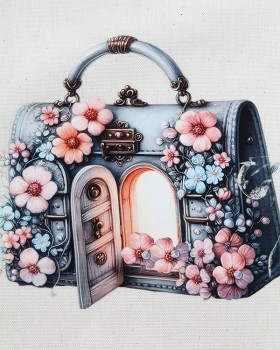 ÇANTA DESENLİ BASKILI HAM BEZ ÇANTA