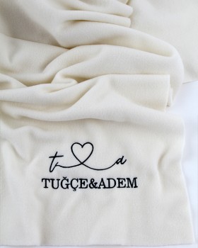 DÜĞÜN, NİŞAN VE ÖZEL GÜNLER İÇİN NAKIŞLI POLAR ŞAL