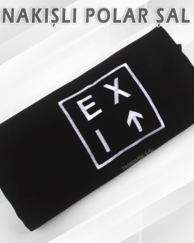 EXIT COFFEE LOGO NAKIŞLI POLAR ŞAL