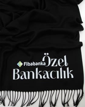 FİBABANKA LOGO BASKILI KALIN PASHMİNA ŞAL