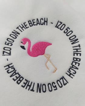 FLAMİNGO LOGO NAKIŞLI POLAR ŞAL